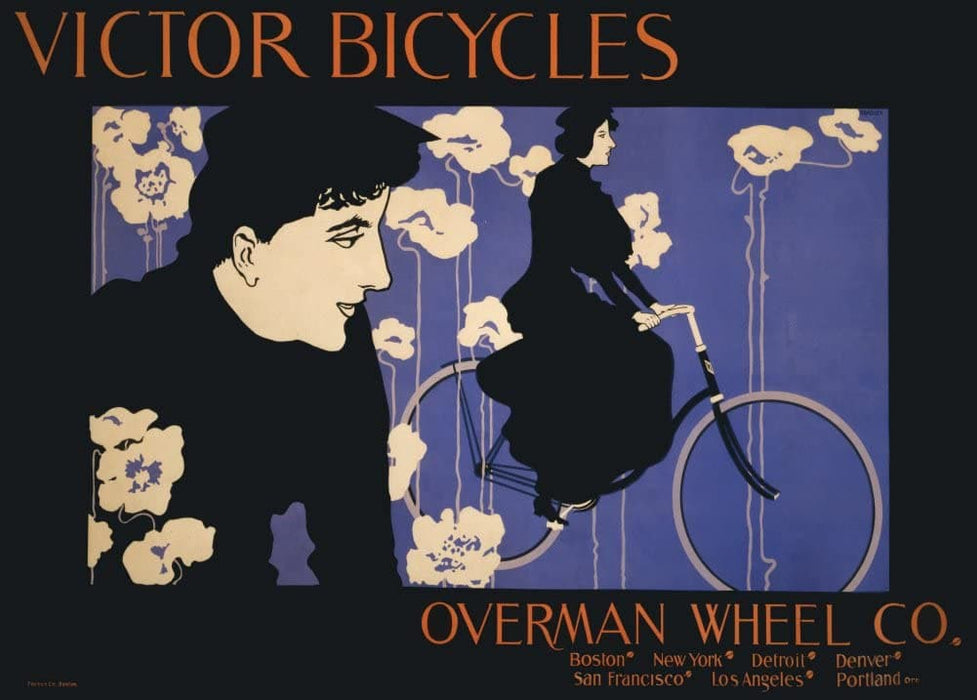 Vintage Cycling 'Victor Bicycles', U.S.A, 1886, Reproduction 200gsm A3 Vintage Art Nouveau Cycling Poster