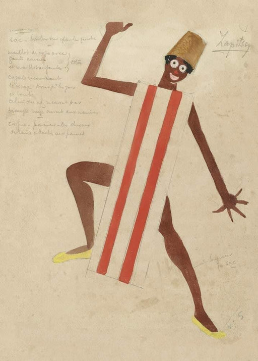 Alexandra Exter 'Costume Design for Lapitsky in 'Jazz', Poland, 1925, Reproduction 200gsm A3 Vintage Ballet Poster - World of Art Global Limited