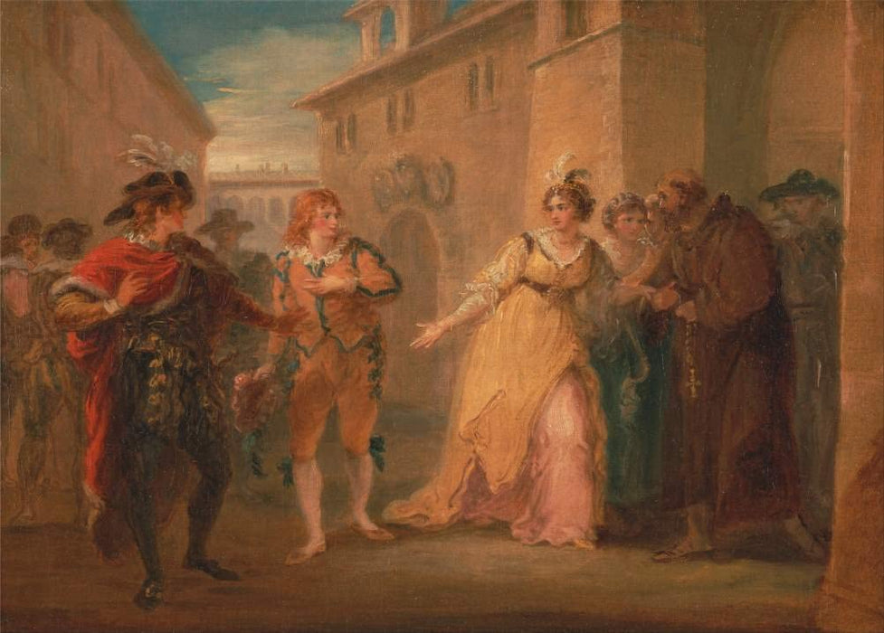 Vintage Film and Theatre 'Shakespeare. Twelfth Night. The Revelation of Olivia's Betrothal', England, 1790, William Hamilton, Reproduction 200gsm A3 Vintage Shakespeare Poster