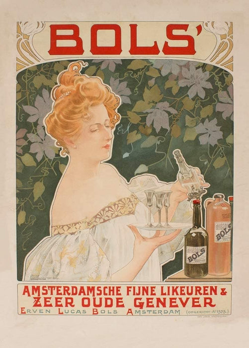 Henri Privat-Livemont 'Bols', Belgium, 1901, Reproduction 200gsm A3 Vintage Classic Art Nouveau Poster