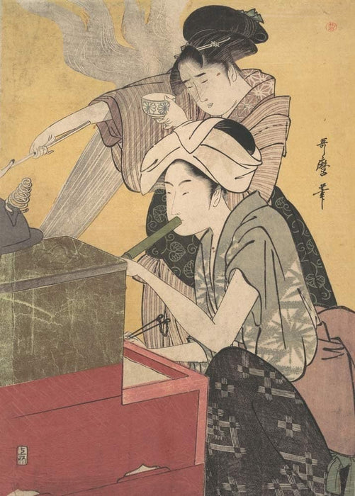 Kitagawa Utamaro 'in The Kitchen', Japan, 1794-95, Reproduction 200gsm A3 Vintage Classic Ukiyo-e Art Poster