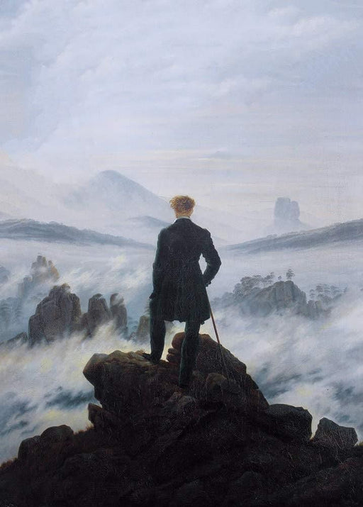 Caspar David Friedrich 'Wanderer Above The Sea of Fog', Germany, 1818, Reproduction 200gsm A3 Vintage Classic Art Poster - World of Art Global Limited