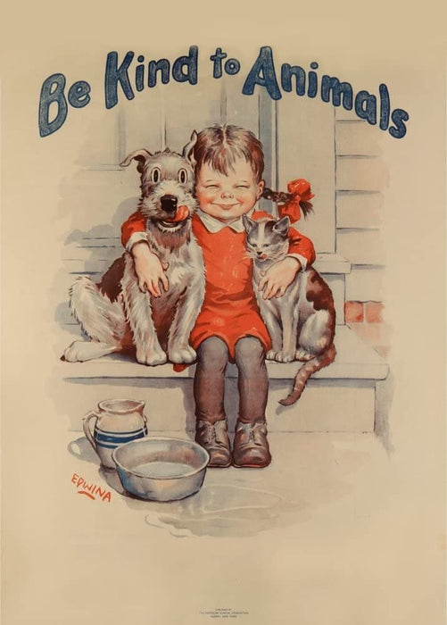 Vintage Pets & Veterinary 'Be Kind to Animals', U.S.A, 1934, Reproduction 200gsm A3 Vintage Poster