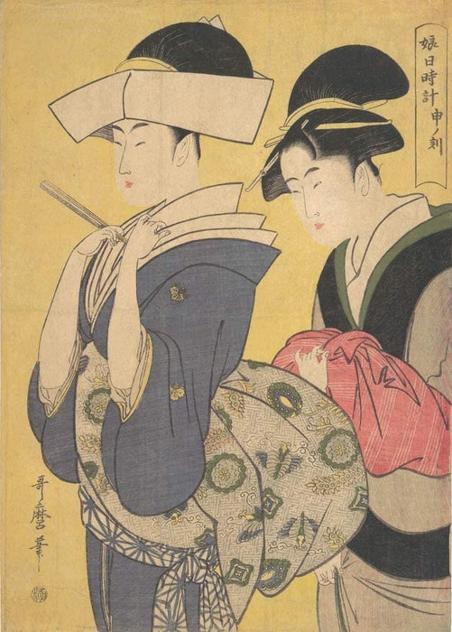 Kitagawa Utamaro 'Seru no Koku', Japan, 1795, Reproduction 200gsm A3 Vintage Classic Ukiyo-e Art Poster