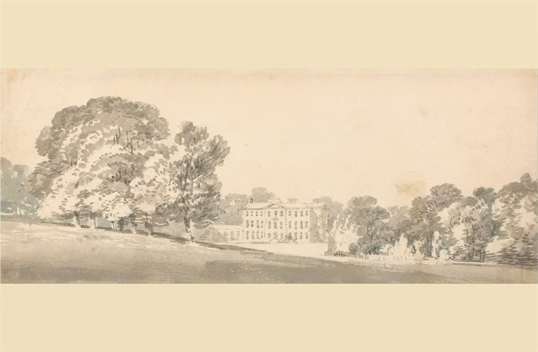 J.M.W Turner 'A Three Storied Georgian House in a Park', England, 1795, Reproduction Vintage 200gsm A3 Classic Art Poster