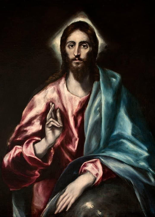 El Greco 'Christ as Saviour, Detail', 1610-1614, Spain, Reproduction 200gsm A3 Classic Art Poster - World of Art Global Limited