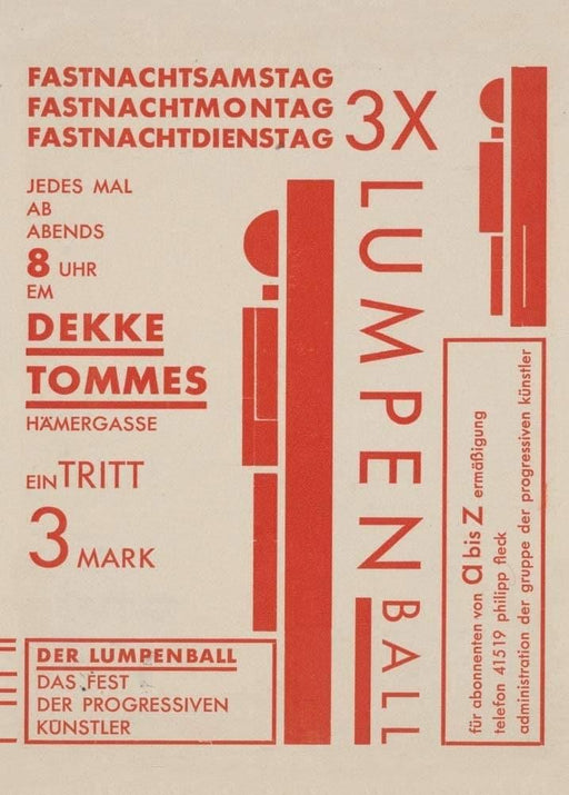 Franz Wilhelm Seiwert 'Lumpenball 3', Germany, 1931, Reproduction 200gsm A3 Vintage Bauhaus Constructivism Art Poster - World of Art Global Limited