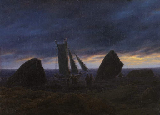 Caspar David Friedrich 'Fishing Boat by The Baltic Sea', Germany, 1830-35, Reproduction 200gsm A3 Vintage Classic Art Poster - World of Art Global Limited