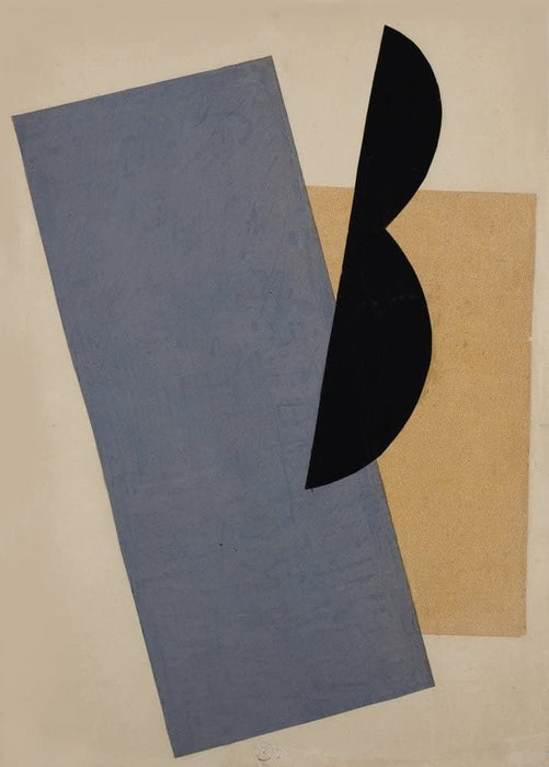 Lyubov Popova Composition 'Blue Yellow Black', Russia, 1920, Reproduction 200gsm A3 Vintage Futurism, Suprematism, Constructivism Classic Art Poster