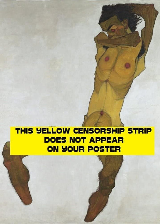 Egon Schiele 'Seated Male Nude. Self-Portrait', Austria, 1910, Reproduction 200gsm A3 Vintage Classic Art Poster - World of Art Global Limited