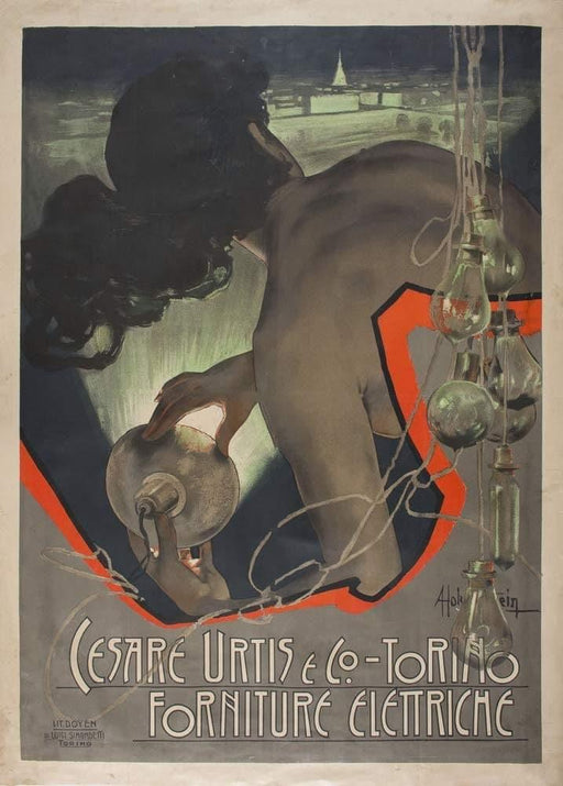 Adolfo Hohenstein 'Cesare Urtis E C', Germany, 1901, Reproduction Vintage 200gsm Classic Art Nouveau Poster - World of Art Global Limited