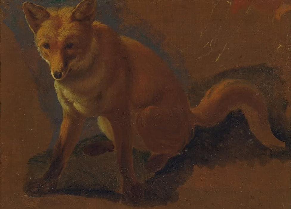 Jacques Laurent Agasse 'Study of a Fox, Detail', Switzerland, 1810-40, Reproduction 200gsm A3 Vintage Classic Art Poster