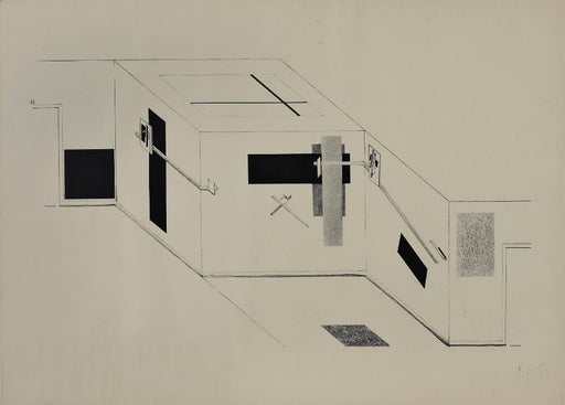 El Lissitzky 'Proun Hannover 6 c, 1920, Reproduction 200gsm A3 Vintage Constructivism Suprematism Poster - World of Art Global Limited