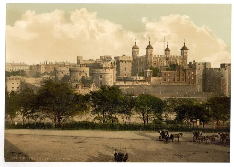 Vintage Travel England 'The Tower of London', 1890's, Reproduction 200gsm A3 Travel Photography Poster
