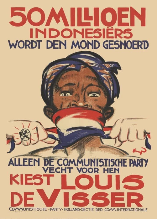 Vintage Dutch Propaganda 'Vote for The Dutch Communist Party', Netherlands, 1929, Reproduction 200gsm A3 Vintage Propaganda Poster