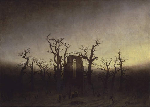 Caspar David Friedrich 'Abbey Among Oak Trees', Germany, 1809-10, Reproduction 200gsm A3 Vintage Classic Art Poster - World of Art Global Limited