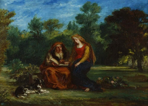 Eugene Delacroix 'The Education of The Virgin', 1852, Reproduction 200gsm A3 Vintage Poster - World of Art Global Limited