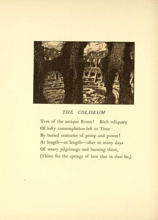 Edgar Allan Poe 'The Coliseum' from 'The Bells and Other Poems', Illustration by Edmund Dulac, 1912, Reproduction Vintage 200gsm A3 Classic Poster - World of Art Global Limited