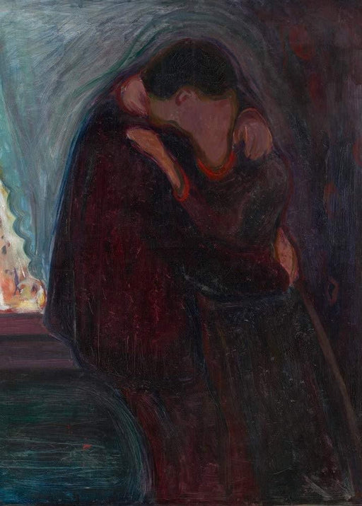 Edvard Munch 'Kiss', Norway, 1897, Reproduction 200gsm A3 Vintage Classic Art Poster - World of Art Global Limited