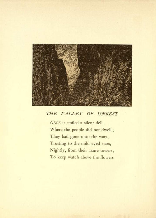 Edgar Allan Poe 'The Valley of The Unrest', from 'The Bells and Other Poems', by Edmund Dulac, 1912, Reproduction Vintage 200gsm A3 Classic Poster - World of Art Global Limited
