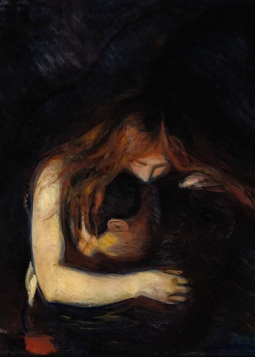 Edvard Munch 'Vampire, Detail', Norway, 1917, Reproduction 200gsm A3 Vintage Classic Art Poster - World of Art Global Limited