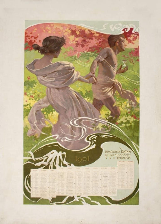 Adolfo Hohenstein 'Doyen Lithograph', Germany, 1901, Reproduction Vintage 200gsm Classic Art Nouveau Poster - World of Art Global Limited