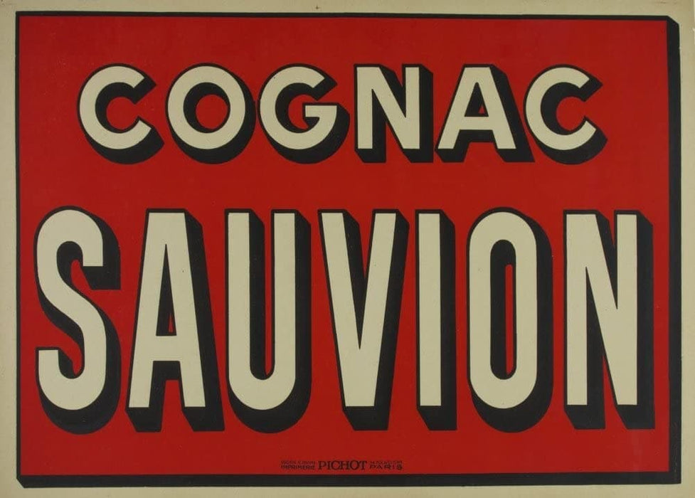 Vintage Beers, Wines and Spirits 'Cognac Sauvion', France, 1920, Reproduction 200gsm A3 Vintage Art Deco Poster