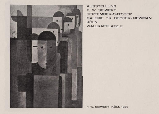 Franz Wilhelm Seiwert 'Ausstellung F, W, Seiwert', Germany, 1928, Reproduction 200gsm A3 Vintage Bauhaus Constructivism Art Poster - World of Art Global Limited