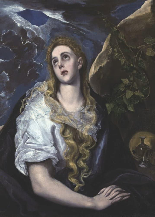 El Greco 'Mary Magdalen in Penitence, Detail', 1580-85, Spain, Reproduction 200gsm A3 Classic Art Poster - World of Art Global Limited