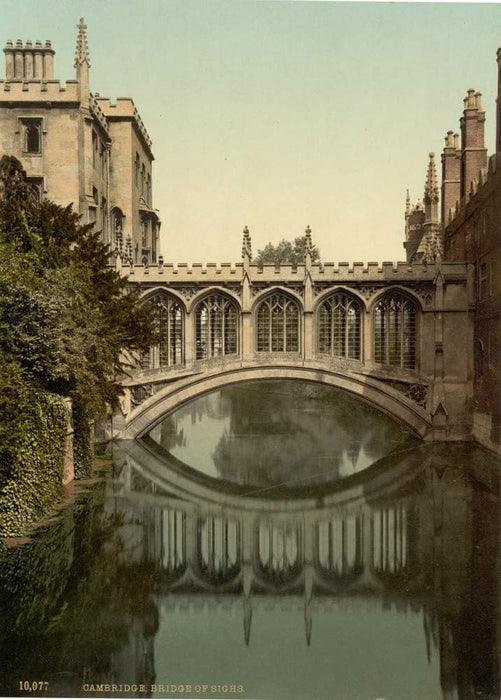 Vintage Travel England 'Cambridge, Bridge of Sighs', 1890's, Reproduction 200gsm A3 Vintage Photography and Travel Poster