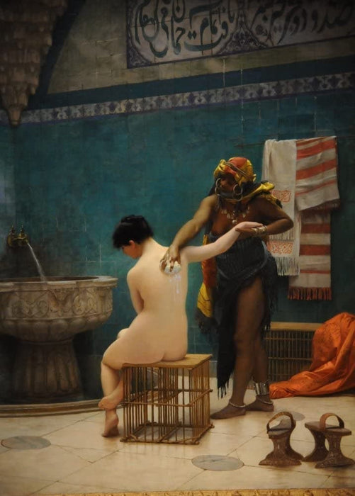 Jean-Leon Gerome 'The Bath Detail', 1884, France, Reproduction 200gsm A3 Vintage Classic Art Poster