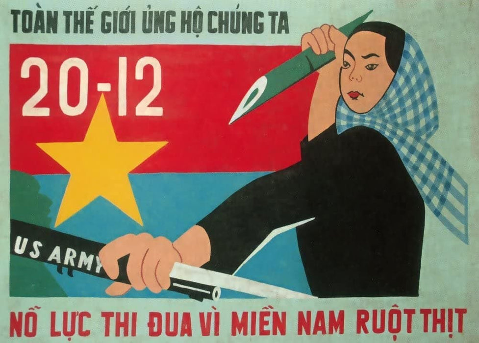 Vintage Vietnam War Propaganda 'Spirited Competition for uur Cousins in South Vietnam', Vietnam, 1955-75, Reproduction 200gsm A3 Vintage Propaganda Poster