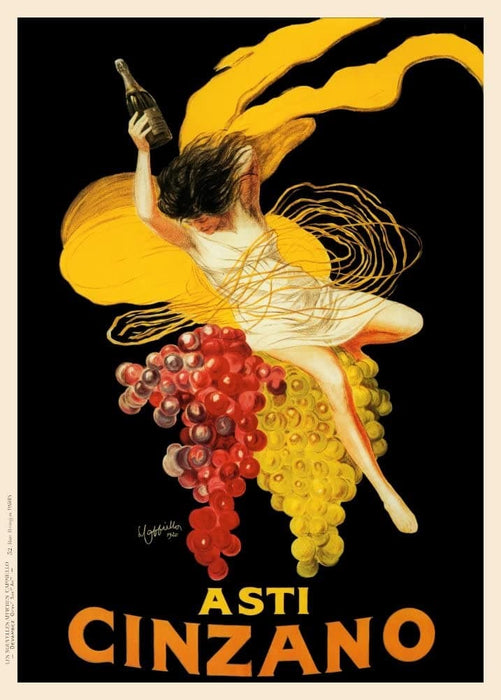Vintage Beers, Wines and Spirits 'Cinzano Asti', Italy, 1920, Leonetto Cappiello, Reproduction 200gsm A3 Vintage Art Deco Poster