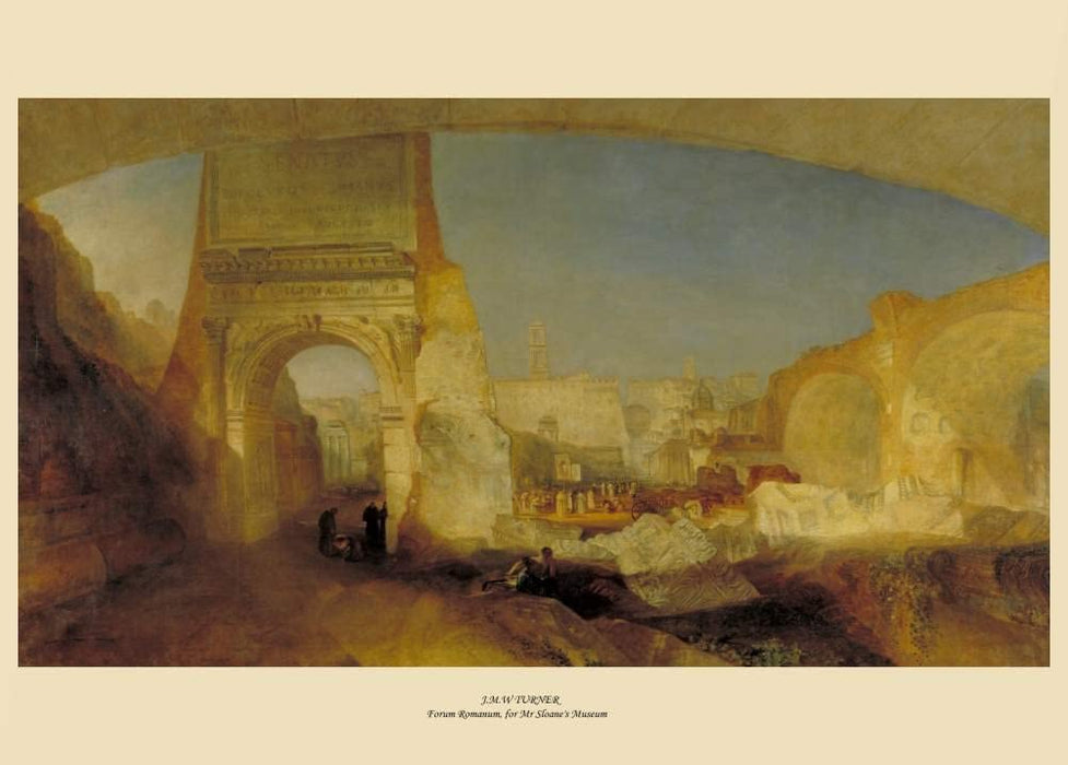 J.M.W Turner 'Forum Romanum, for Mr Soane's Museum', England, 1826, Reproduction Vintage 200gsm A3 Classic Art Poster