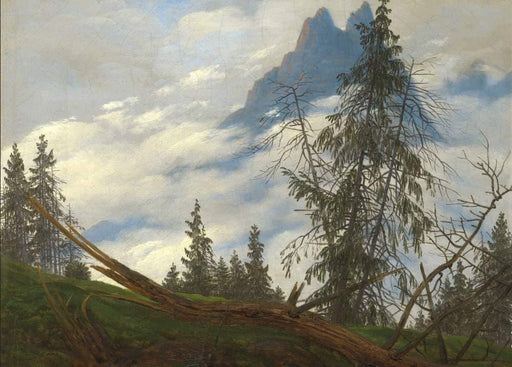 Caspar David Friedrich 'Mountain Peak with Drifting Clouds', Germany, 1835, Reproduction 200gsm A3 Vintage Classic Art Poster - World of Art Global Limited