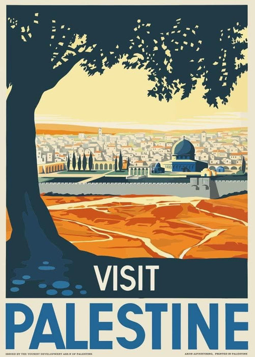 Vintage Travel Palestine 'City Scene', 1930's, Reproduction 200gsm A3 Vintage Art Deco Travel Poster