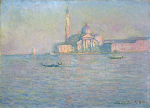 Claude Monet 'The Church of San Giorgio Maggiore, Venice', France, 1908, Impressionism, Reproduction 200gsm A3 Vintage Classic Art Poster - World of Art Global Limited