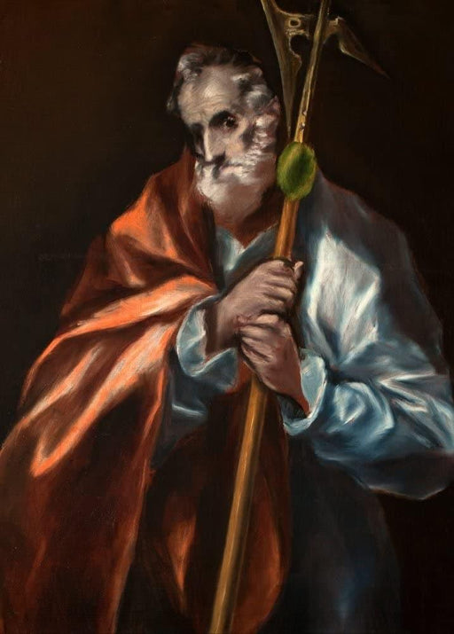 El Greco 'Apostle St Thaddeus. Jude, Detail', 1610-1614, Spain, Reproduction 200gsm A3 Classic Art Poster - World of Art Global Limited