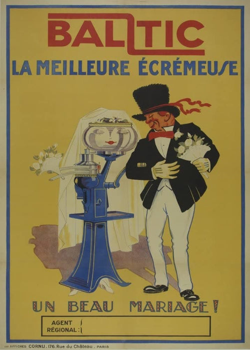 Vintage Groceries and Confectionery 'Blatic. The Best Cream Seperator', France, 1920, Reproduction 200gsm A3 Vintage Poster