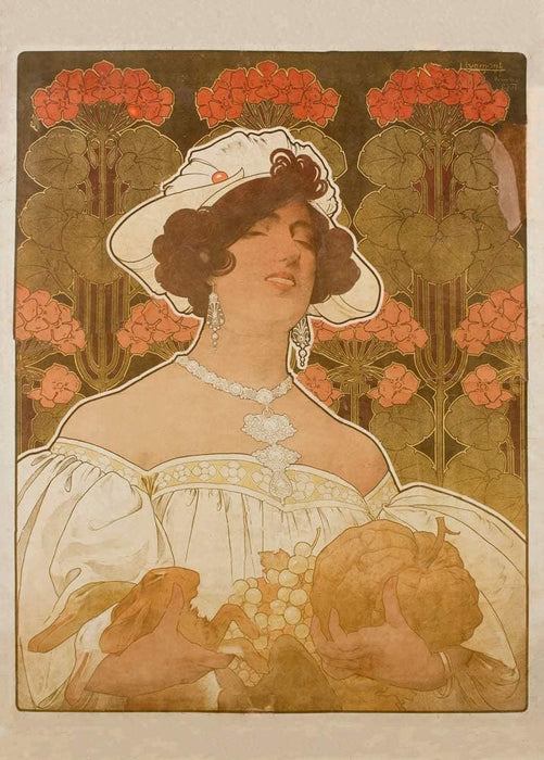 Henri Privat-Livemont 'Untitled', 1901, Reproduction 200gsm A3 Vintage Classic Art Nouveau Poster
