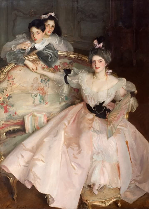 John Singer Sargent 'Mrs Carl Meyer and her Children', U.S.A, 1896, Reproduction 200gsm A3 Vintage Classic Art Poster