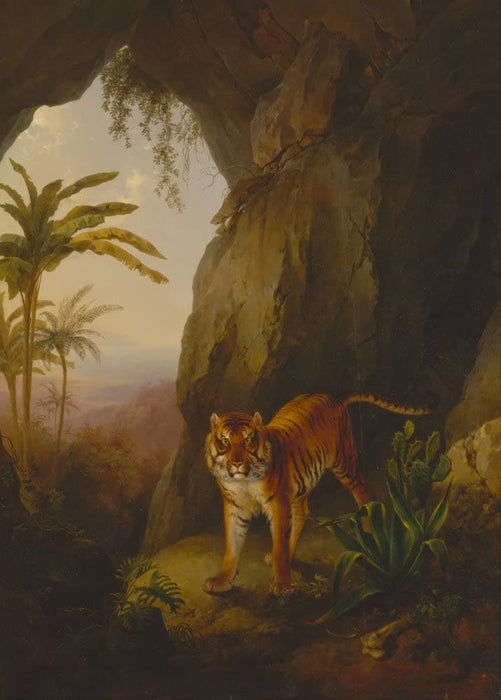 Jacques Laurent Agasse 'Tiger in a Cave', Switzerland, 1814, Reproduction 200gsm A3 Vintage Classic Art Poster