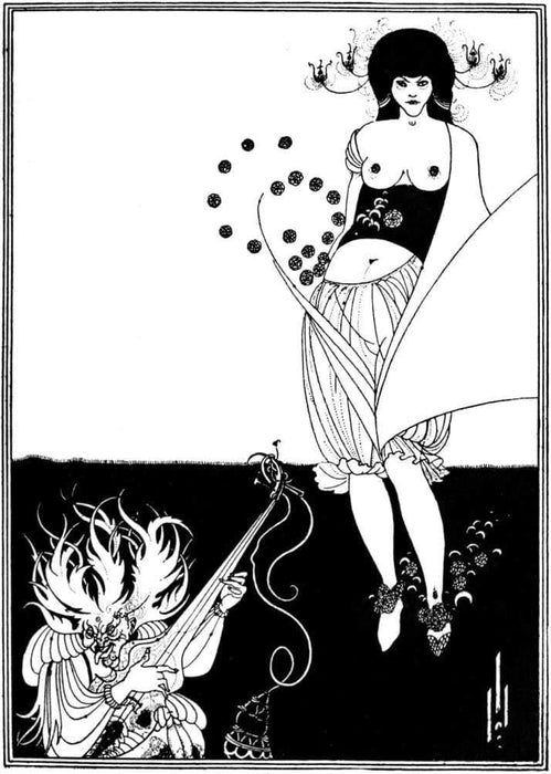 Aubrey Beardsley 'Salome' by Oscar Wilde, The Stomach Dance', England, 1907, Reproduction 200gsm A3 Vintage Art Nouveau Poster - World of Art Global Limited