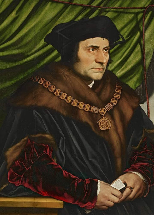 Hans Holbein The Younger 'Sir Thomas More', Germany, 1527, Renaissance, Reproduction 200gsm A3 Vintage Classic Art Poster