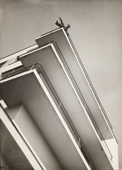 Laszlo Moholy-Nagy 'Bauhaus Balconies', 1926, Reproduction 200gsm A3 Vintage Classic Bauhaus Constructivism Poster