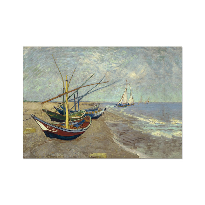 Van Gogh 'Fishing boats on the beach at Les Saintes-Maries-de-la-Mer' Rolled Eco Canvas