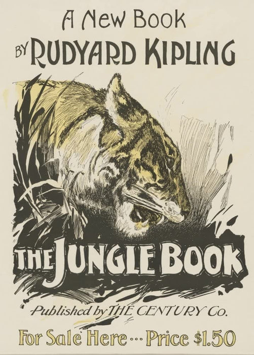 Vintage Toys, Nursery and Fairytales 'Rudyard Kipling's The Jungle Book', England, 19th Century, Reproduction 200gsm A3 Vintage Children's Poster