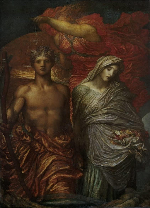 George Frederic Watts 'Time, Death and Judgement', England, 1886, Reproduction 200gsm A3 Vintage Classic Art Poster - World of Art Global Limited