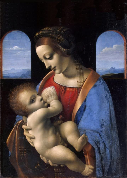 Leonardo da Vinci 'Virgin and Child Madonna', Italy, 1491-95, Reproduction 200gsm A3 Vintage Classic Art Poster