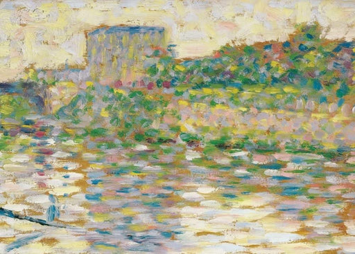 Georges Seurat 'The Seine at CourBevoie, Detail', France, 1883-84, Reproduction 200gsm A3 Vintage Classic Art Poster - World of Art Global Limited